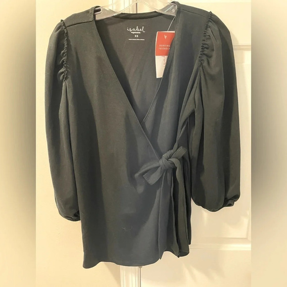 Isabel Maternity by Ingrid & Isabel Tops - isabela Maternity XS wrap nursing friendly top. NWT. Scoop neck, 3/4 sleeves.